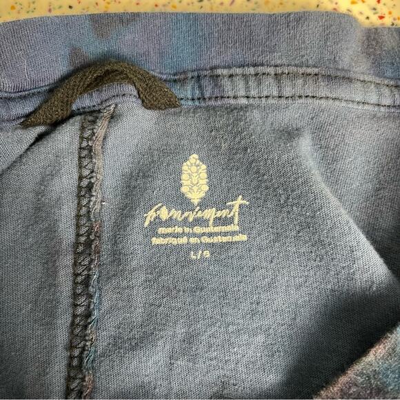 Free People Movement Oversized Cutoff Cropped Tank Raw Hem Blue Purple Size L - Picture 7 of 8